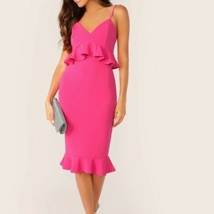 Cutest top pink midi dress